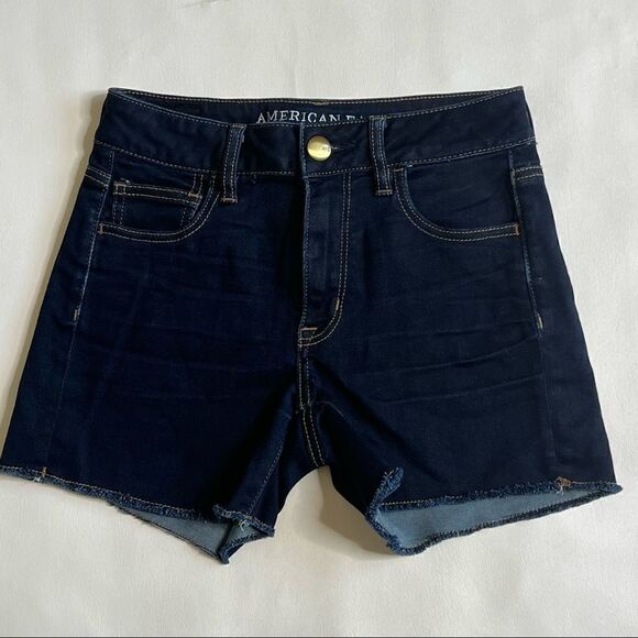 American Eagle Outfitters | Hi-Rise Shortie Denim Shorts - Picture 1 of 5